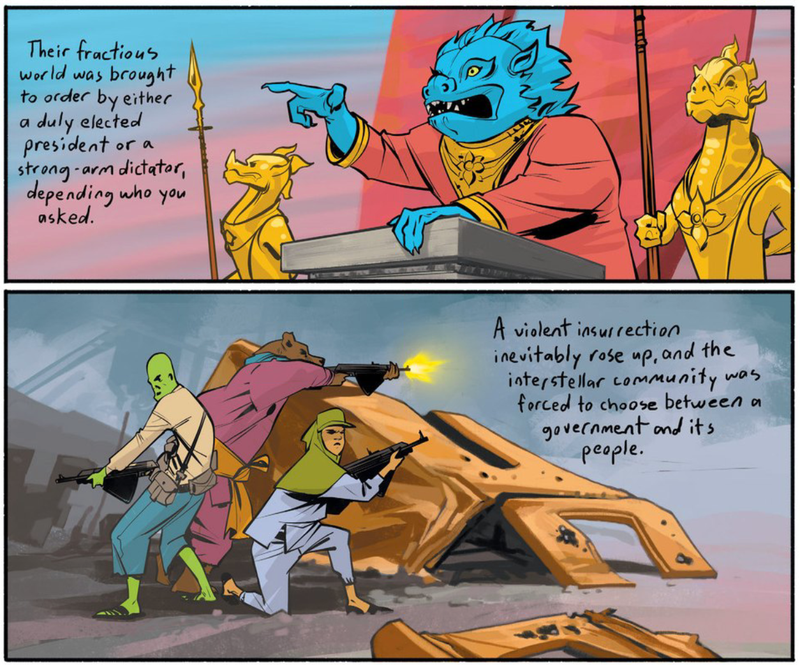 Illustration for article titled Saga Is the Best Comic in the Universe Because It Shows You How Evil Robots Jack Off